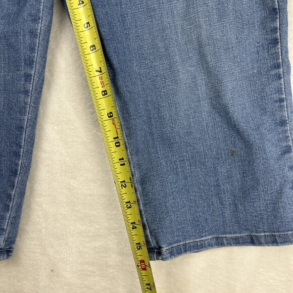 Lee Relaxed Fit Capri Jeans Denim Blue Size 10 Petite Shorts Pants Ankle - Picture 5 of 8